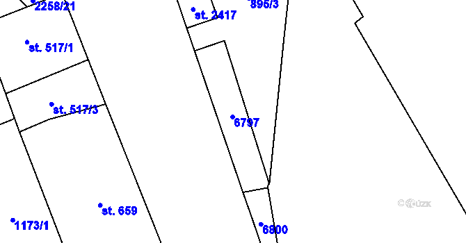 Parcela st. 4019 v KÚ Beroun, Katastrální mapa