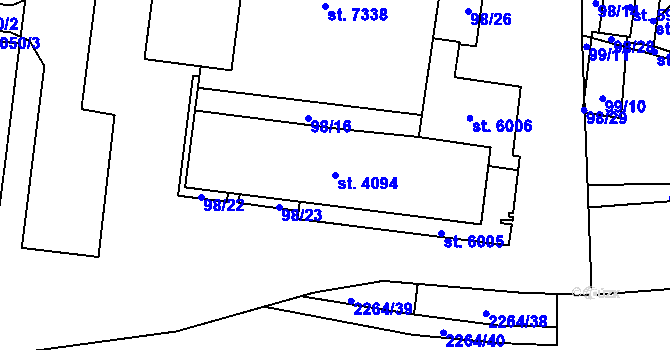 Parcela st. 4094 v KÚ Beroun, Katastrální mapa