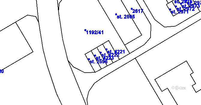 Parcela st. 4222 v KÚ Beroun, Katastrální mapa