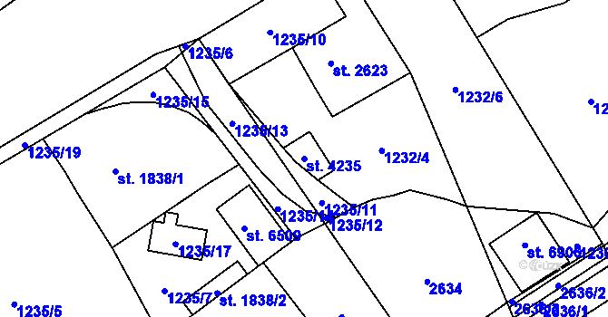 Parcela st. 4235 v KÚ Beroun, Katastrální mapa