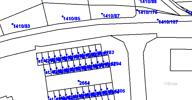 Parcela st. 4283 v KÚ Beroun, Katastrální mapa