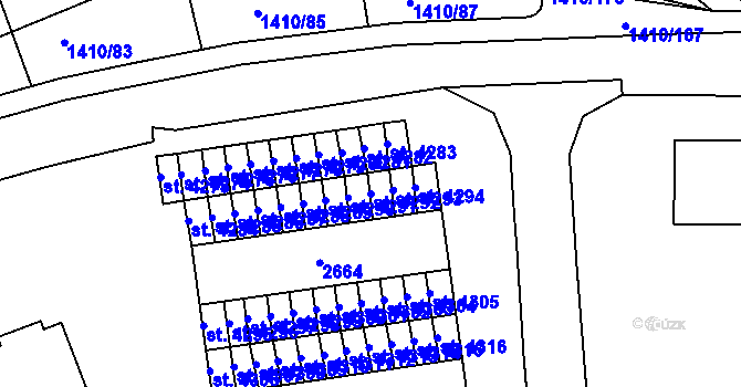 Parcela st. 4292 v KÚ Beroun, Katastrální mapa