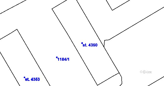 Parcela st. 4350 v KÚ Beroun, Katastrální mapa