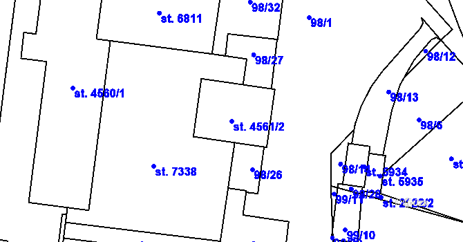 Parcela st. 4561/2 v KÚ Beroun, Katastrální mapa