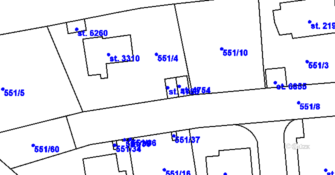 Parcela st. 4753 v KÚ Beroun, Katastrální mapa