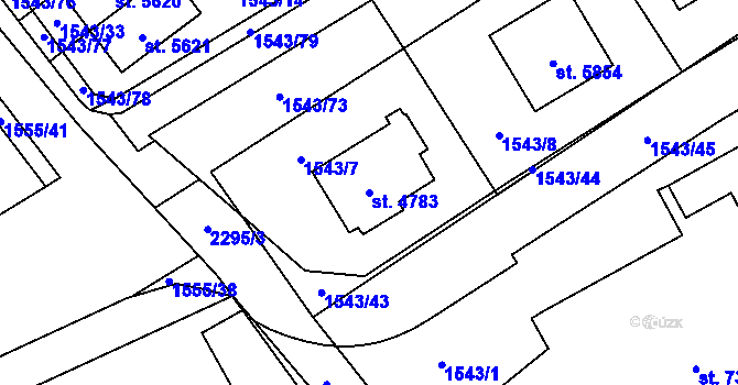 Parcela st. 4783 v KÚ Beroun, Katastrální mapa