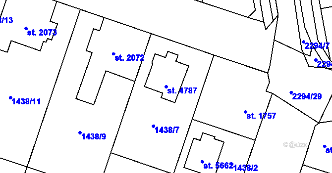 Parcela st. 4787 v KÚ Beroun, Katastrální mapa