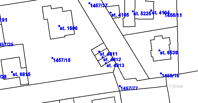 Parcela st. 4811 v KÚ Beroun, Katastrální mapa