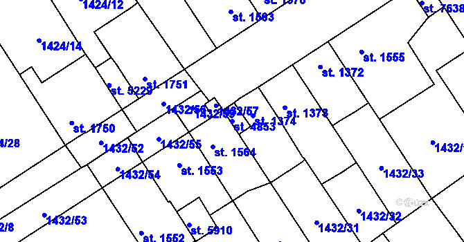 Parcela st. 4853 v KÚ Beroun, Katastrální mapa