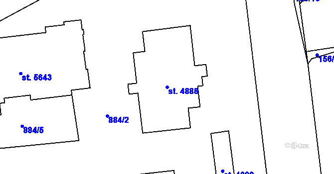 Parcela st. 4888 v KÚ Beroun, Katastrální mapa