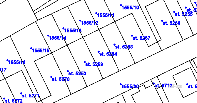 Parcela st. 5254 v KÚ Beroun, Katastrální mapa