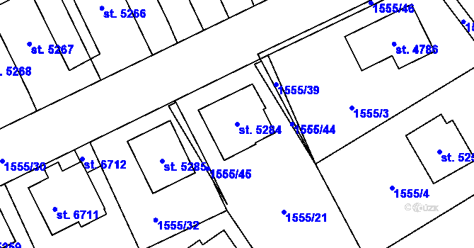 Parcela st. 5284 v KÚ Beroun, Katastrální mapa