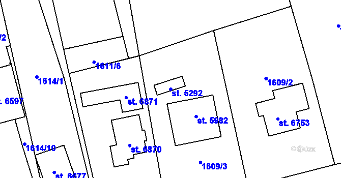 Parcela st. 5292 v KÚ Beroun, Katastrální mapa