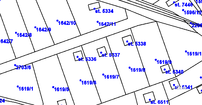 Parcela st. 5337 v KÚ Beroun, Katastrální mapa