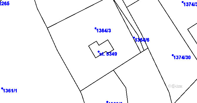 Parcela st. 5349 v KÚ Beroun, Katastrální mapa