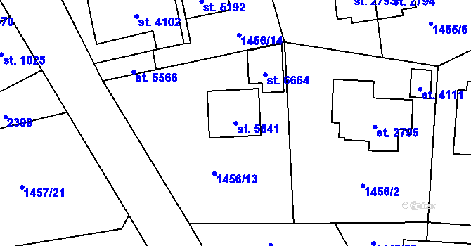 Parcela st. 5641 v KÚ Beroun, Katastrální mapa