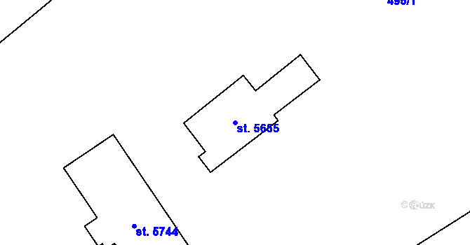 Parcela st. 5655 v KÚ Beroun, Katastrální mapa