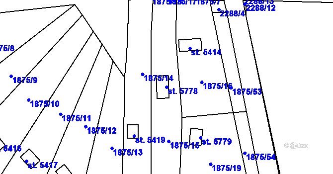 Parcela st. 5778 v KÚ Beroun, Katastrální mapa