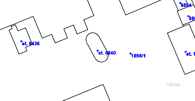 Parcela st. 5840 v KÚ Beroun, Katastrální mapa