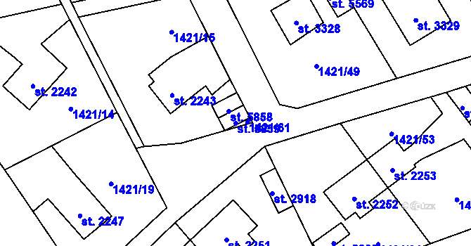 Parcela st. 5859 v KÚ Beroun, Katastrální mapa