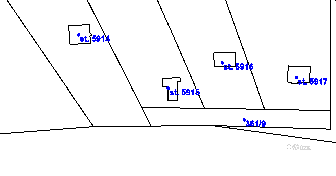 Parcela st. 5915 v KÚ Beroun, Katastrální mapa