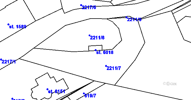 Parcela st. 6018 v KÚ Beroun, Katastrální mapa