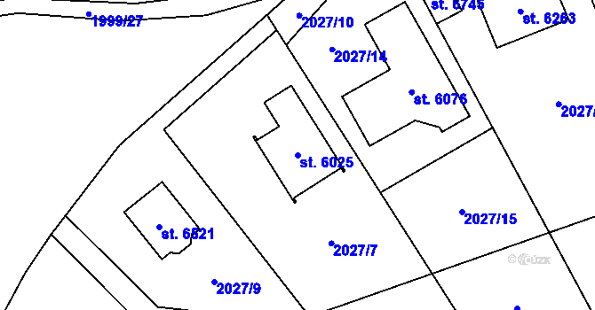 Parcela st. 6025 v KÚ Beroun, Katastrální mapa