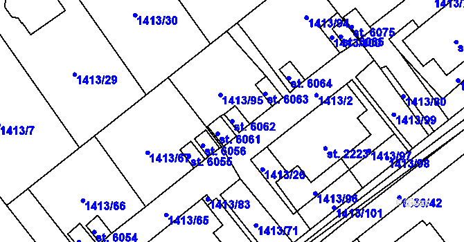 Parcela st. 6062 v KÚ Beroun, Katastrální mapa