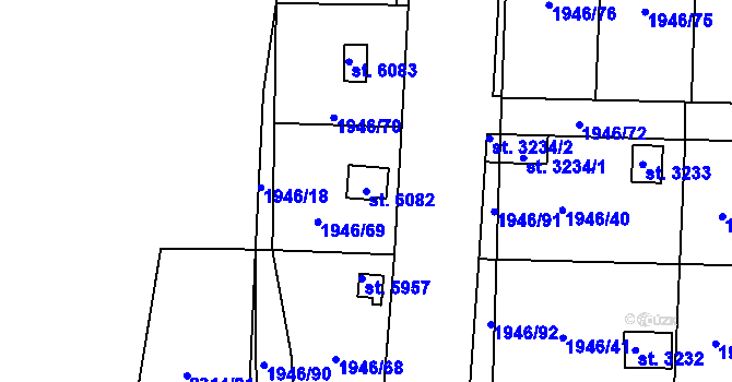 Parcela st. 6082 v KÚ Beroun, Katastrální mapa