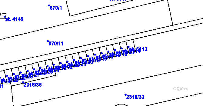 Parcela st. 6116 v KÚ Beroun, Katastrální mapa
