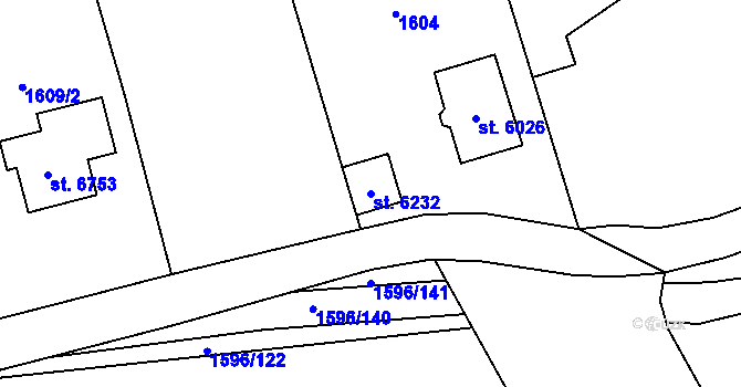 Parcela st. 6232 v KÚ Beroun, Katastrální mapa