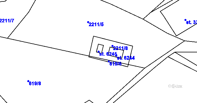 Parcela st. 6245 v KÚ Beroun, Katastrální mapa
