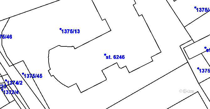 Parcela st. 6246 v KÚ Beroun, Katastrální mapa