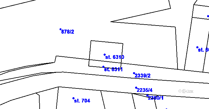 Parcela st. 6310 v KÚ Beroun, Katastrální mapa