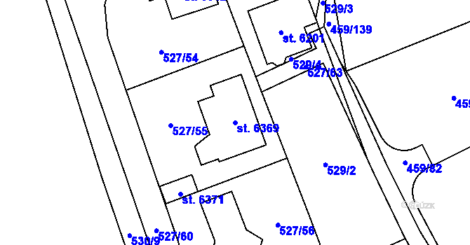 Parcela st. 6369 v KÚ Beroun, Katastrální mapa