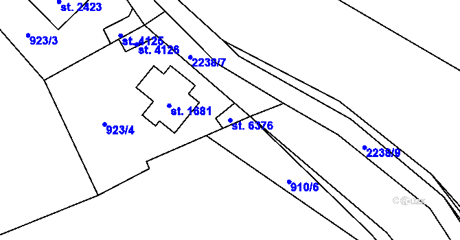 Parcela st. 6376 v KÚ Beroun, Katastrální mapa