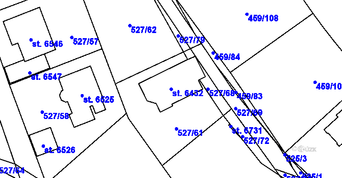 Parcela st. 6432 v KÚ Beroun, Katastrální mapa