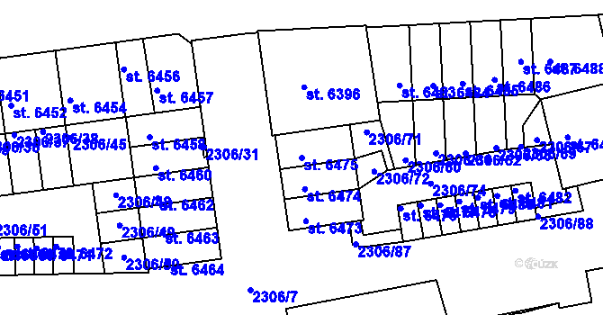 Parcela st. 6475 v KÚ Beroun, Katastrální mapa