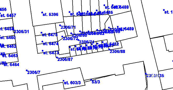Parcela st. 6479 v KÚ Beroun, Katastrální mapa
