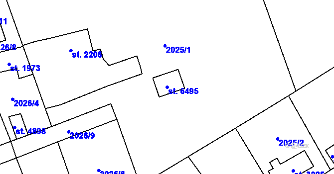 Parcela st. 6495 v KÚ Beroun, Katastrální mapa