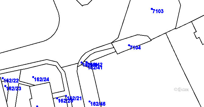 Parcela st. 162/43 v KÚ Beroun, Katastrální mapa