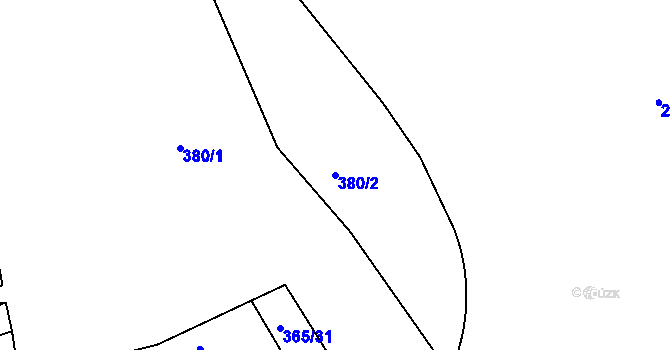 Parcela st. 380/2 v KÚ Beroun, Katastrální mapa