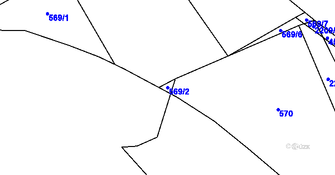 Parcela st. 569/2 v KÚ Beroun, Katastrální mapa