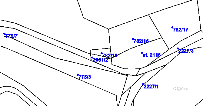 Parcela st. 782/19 v KÚ Beroun, Katastrální mapa