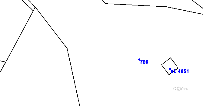 Parcela st. 799/1 v KÚ Beroun, Katastrální mapa