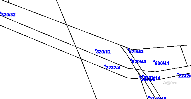 Parcela st. 820/12 v KÚ Beroun, Katastrální mapa