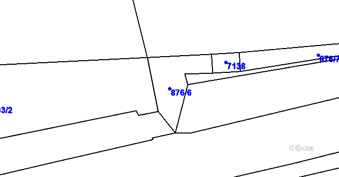 Parcela st. 876/6 v KÚ Beroun, Katastrální mapa