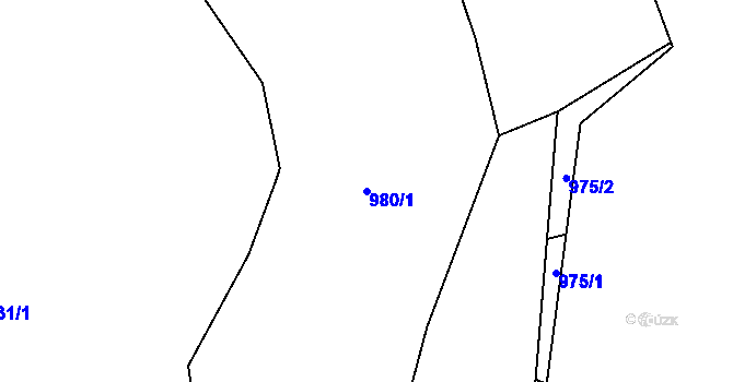 Parcela st. 980/1 v KÚ Beroun, Katastrální mapa