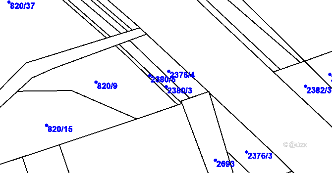 Parcela st. 2380/3 v KÚ Beroun, Katastrální mapa
