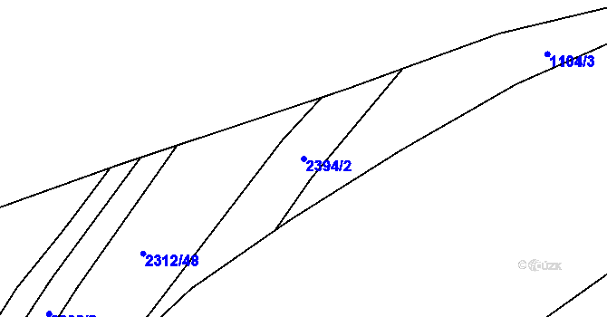 Parcela st. 2394/2 v KÚ Beroun, Katastrální mapa